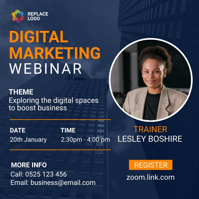 corporate online seminar invite flyer Template | PosterMyWall