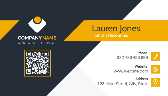 Qr Code Card Example Qr Code Business Card Template