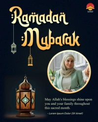 corporate ramadan mubarak poster for business Instagram Portrait template