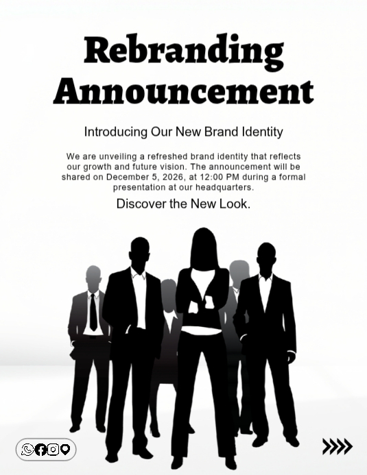 Corporate Rebranding Announcement Flyer Template | PosterMyWall