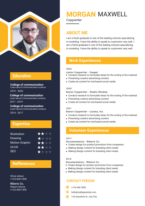 Corporate Resume Template PosterMyWall