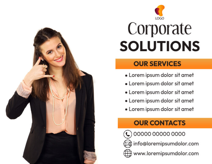 Corporate solutions poster template Flyer (US Letter)