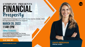 White Financial Seminar Twitter-opslag Template