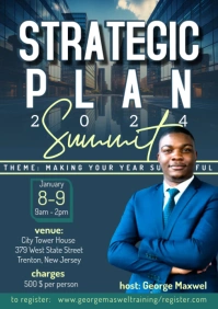 CORPORATE TRAINING EVENT SUMMIT POSTER FLYER A5 template