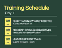 Green Corporate Training Schedule 传单(美国信函) Template - Page 2