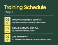 Green Corporate Training Schedule 传单(美国信函) Template - Page 3