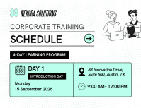 สีขาว Corporate Training Schedule ใบปลิว Template - Page 1