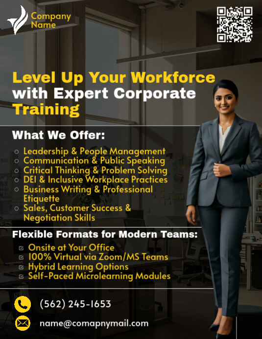 Corporate Training Services Flyer Template | PosterMyWall