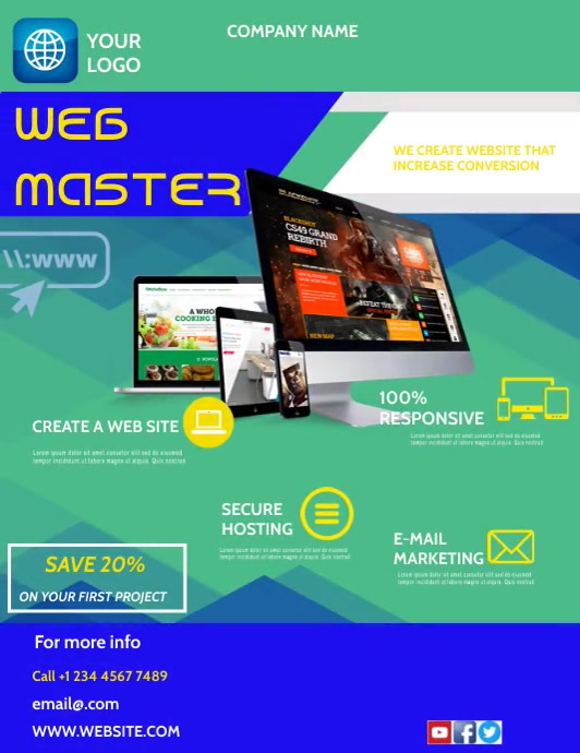 corporate web master poster template | PosterMyWall