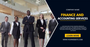 Black Finance and Accounting Services Изображение, которым поделились на Facebook Template