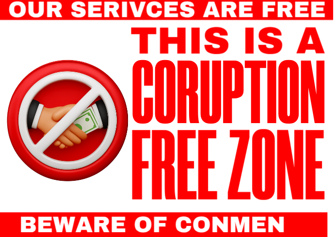 CORUPTION SIGN A3 template