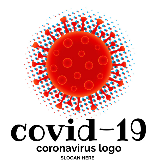 corvid 19 logo, virus logo ,coronavirus logo Logotyp template