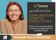 Cosmetic Dental Consultation Postcard template