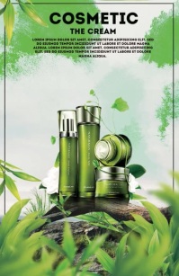 Cosmetic flyer Tabloid template