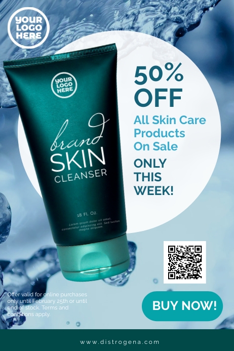 Cosmetic Product Makeup Company Ad Poster Template | PosterMyWall