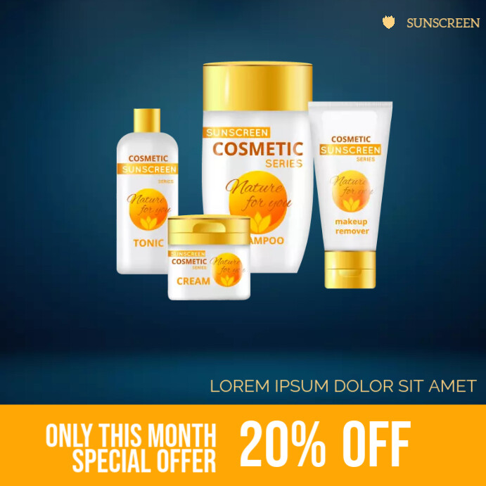 Cosmetic Sunscreen Brand Template | PosterMyWall
