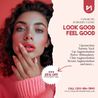 Modern Minimalist Cosmetic Surgery Clinic Beauty Video Message Instagram template