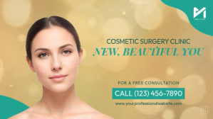 橙色 Cosmetic Surgery Promotion Digital Display Template