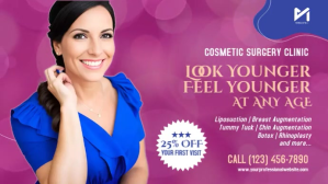 Cosmetic Surgery Clinic Video Ad งานแสดงผลงานแบบดิจิทัล (16:9) template