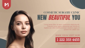 Cosmetic Surgery Clinic Video Ad Digitalanzeige (16:9) template
