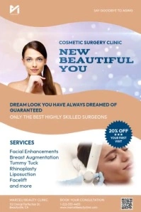 Cosmetic Surgery Clinic Video Poster Flyer Template Plakkaat