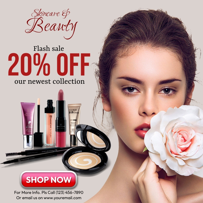 Cosmetics - Beauty Skin Products Template | PosterMyWall