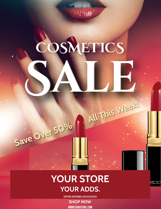COSMETICS Flyer (US Letter) template