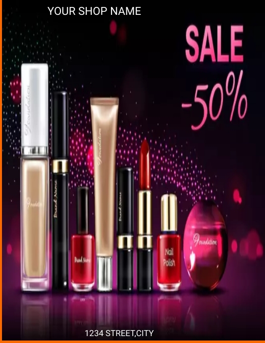 Cosmetics Flyer Cosmetics flyer Template | PosterMyWall