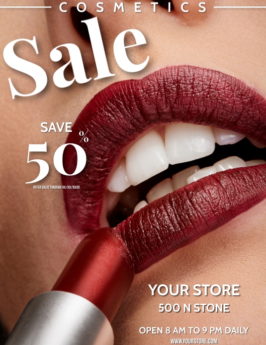 Copy of COSMETICS SALE FLYER | PosterMyWall