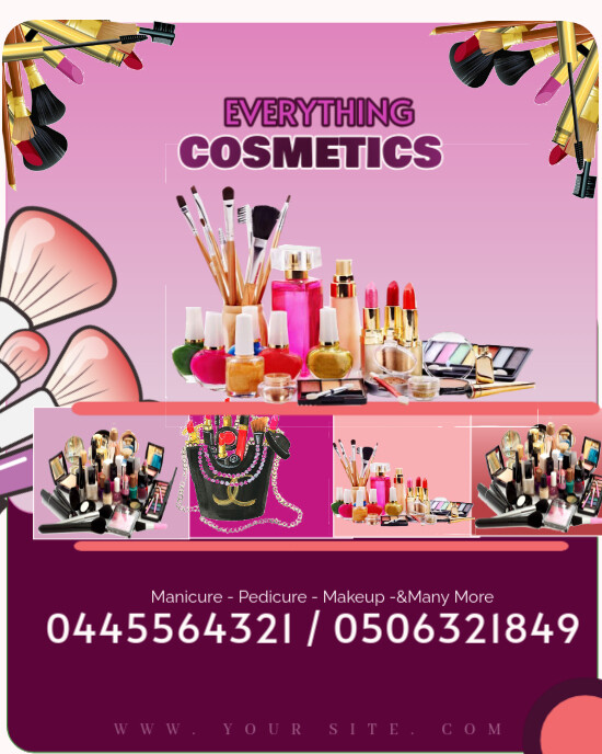 Cosmetics service promotion template design Instagram Portrait