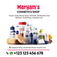 Cosmetics Shop poster Сообщение Instagram template