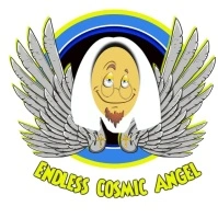Cosmic Male Angel Digital Logo template