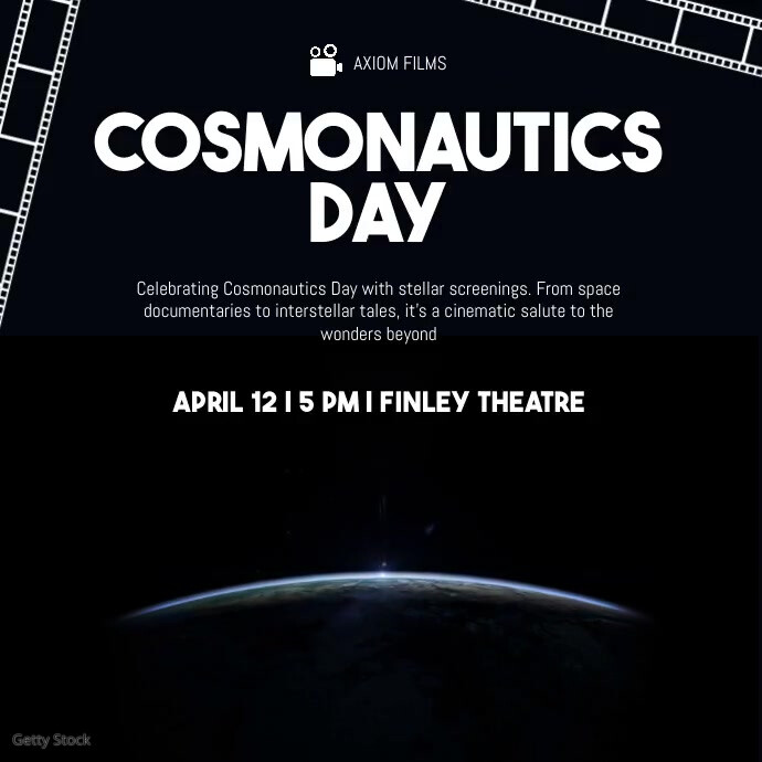 Cosmonautics Day Square Video Post Instagram template