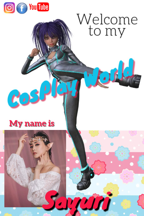 Cosplay Invite cosplay convention/costumes/japan/gaming Template | PosterMyWall
