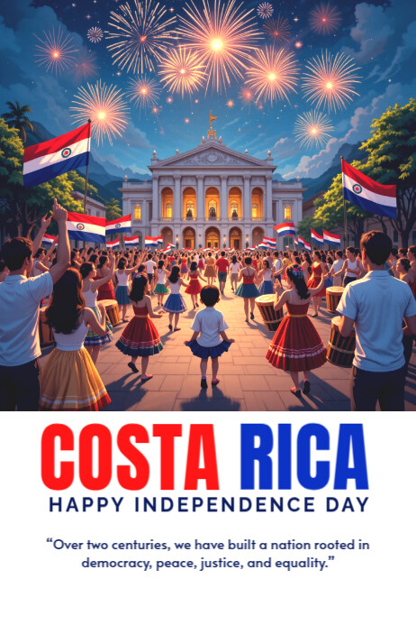 Plantilla de Costa Rica independence day | PosterMyWall