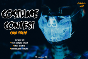 costume contest Etichetta template
