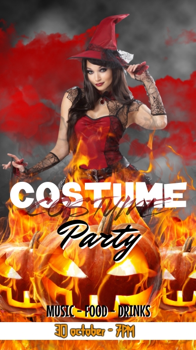 Costume party halloween Template | PosterMyWall
