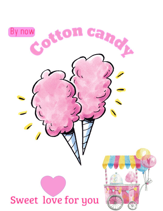 Cotton Candy Logo Design Template PosterMyWall cotton-candy-logo-design-template-postermywall