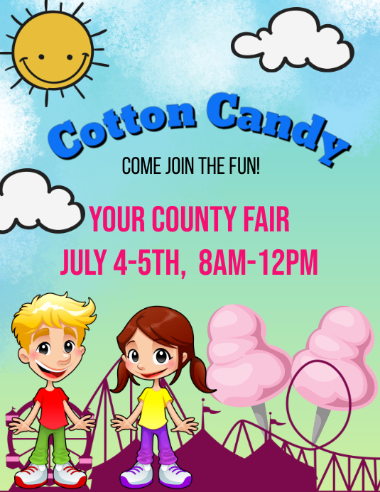 Cotton Candy Party Template PosterMyWall