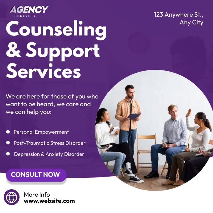 Copy of Counseling and Support Service | PosterMyWall