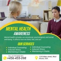 Stress Therapy Counseling Instagram Post template