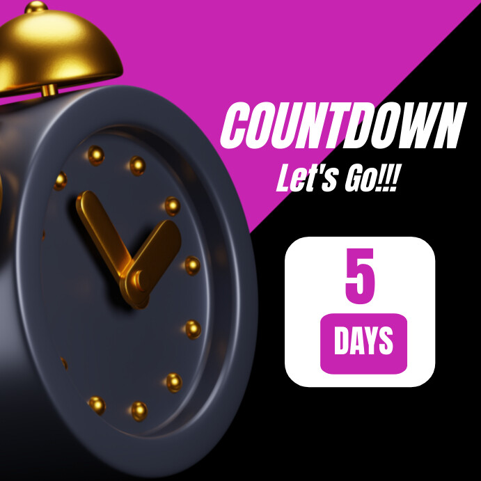 COUNTDOWN โพสต์บน Instagram template