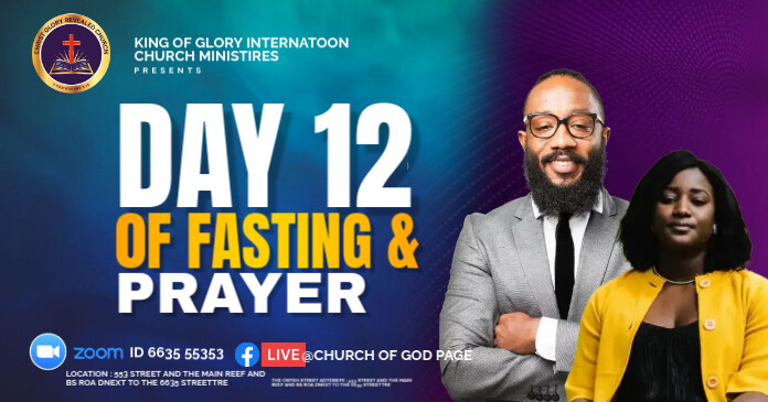 countdown fasting and prayer Facebook Shared Image template