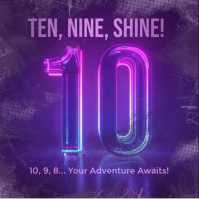 Paars Countdown Adventure Square Template