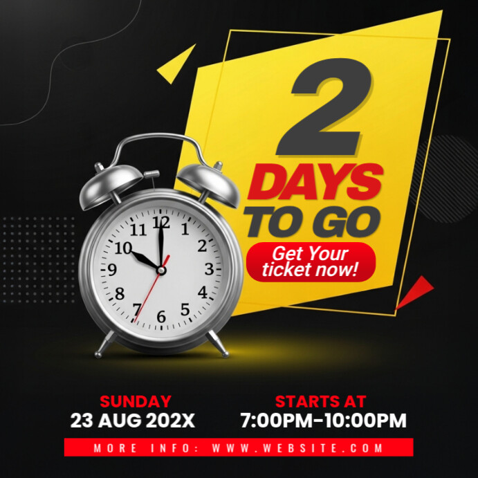 Countdown Poster Template Square (1:1)