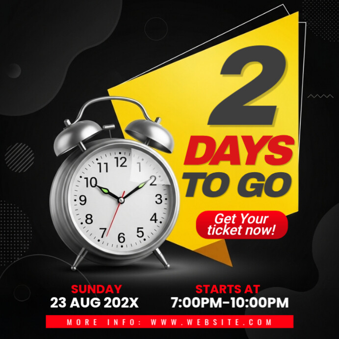 Copy of Countdown Poster Template Square (1:1) | PosterMyWall