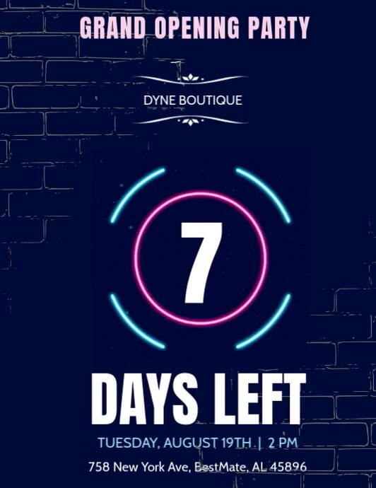 Countdown Square Video Template | PosterMyWall