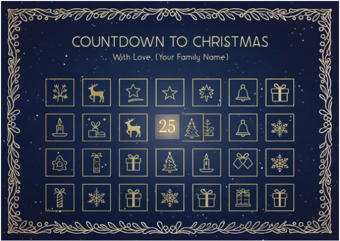 Countdown to christmas Template | PosterMyWall