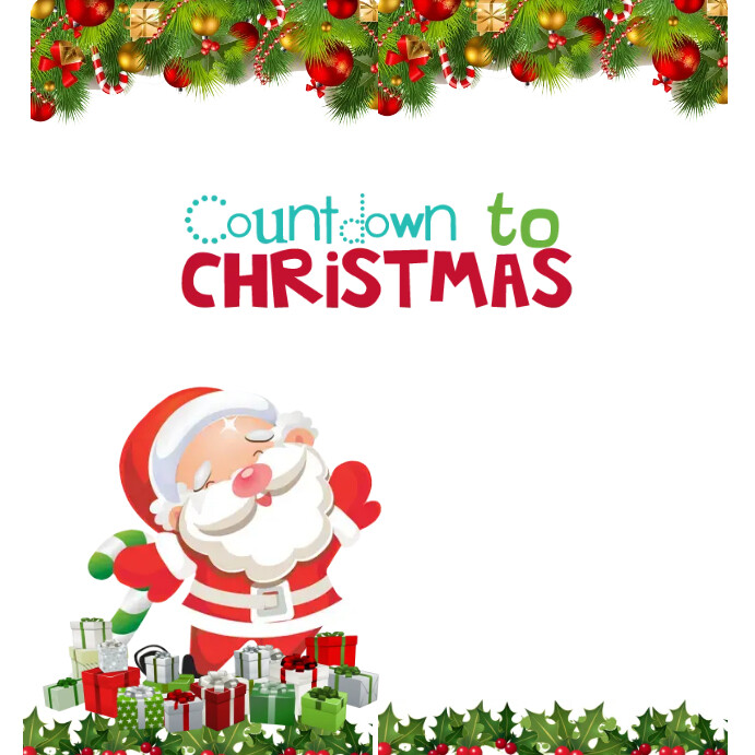 Countdown to Christmas Сообщение Instagram template