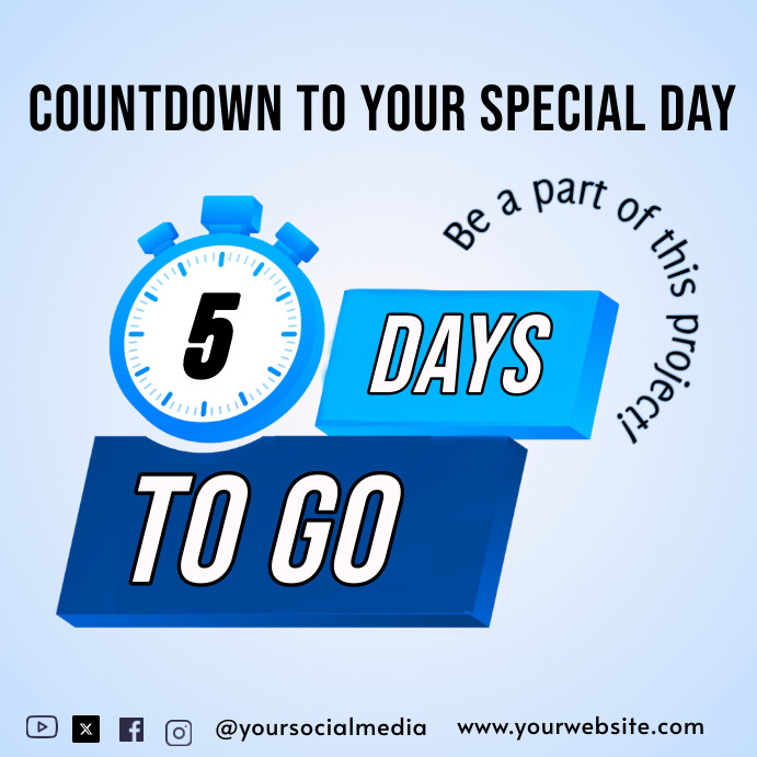 Countdown To Performance Countdown to event editable template | PosterMyWall